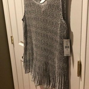 NWT- Nice polka dot pull over sleeveless top.  Pleated camisole blouse.